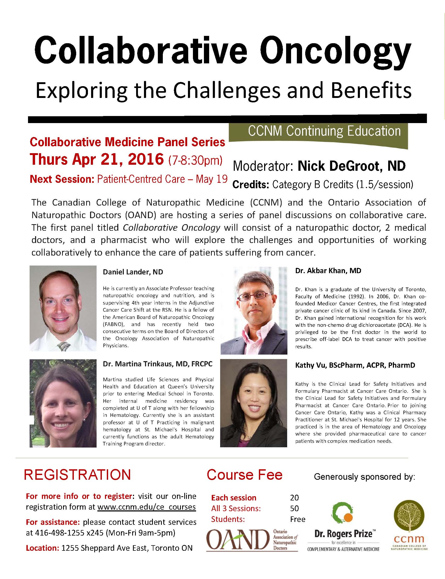 Collaborative Medicine Panel Series The Canadian College of